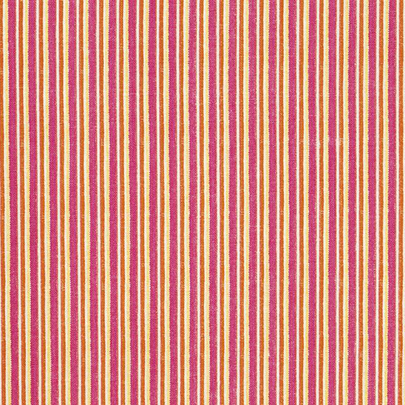Kit Kemp Peace and Love Linen Fabric in Hot Pink